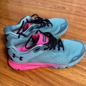 Under Armour Gray and Pink Athletic Shoes